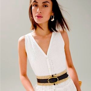 White House black Market Straw Belt